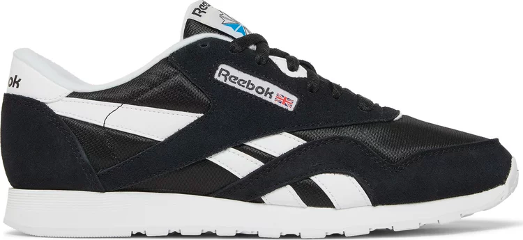 Кроссовки classic nylon 'black white' Reebok, черный - фото