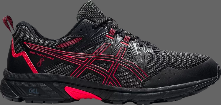 Кроссовки gel venture 8 'black electric red' Asics, черный - фото