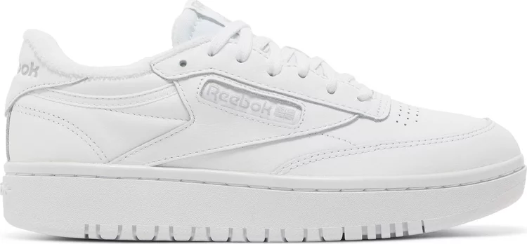 Кроссовки wmns club c double 'white cold grey' Reebok, белый - фото