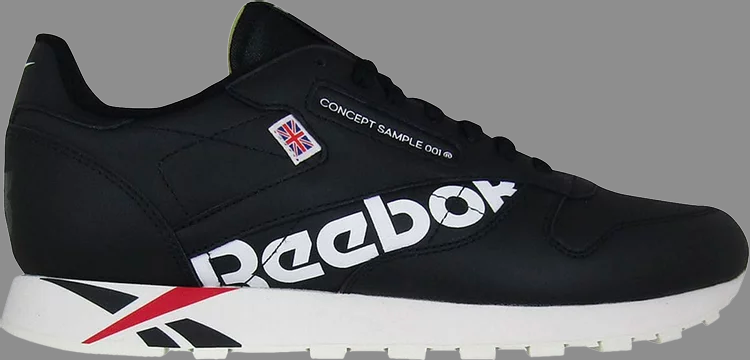 Кроссовки classic leather mu Reebok, черный - фото