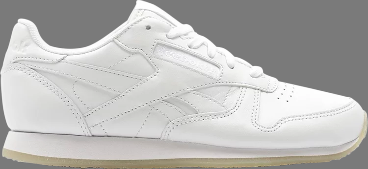 Кроссовки classic leather crepe natural pop Reebok, белый - фото