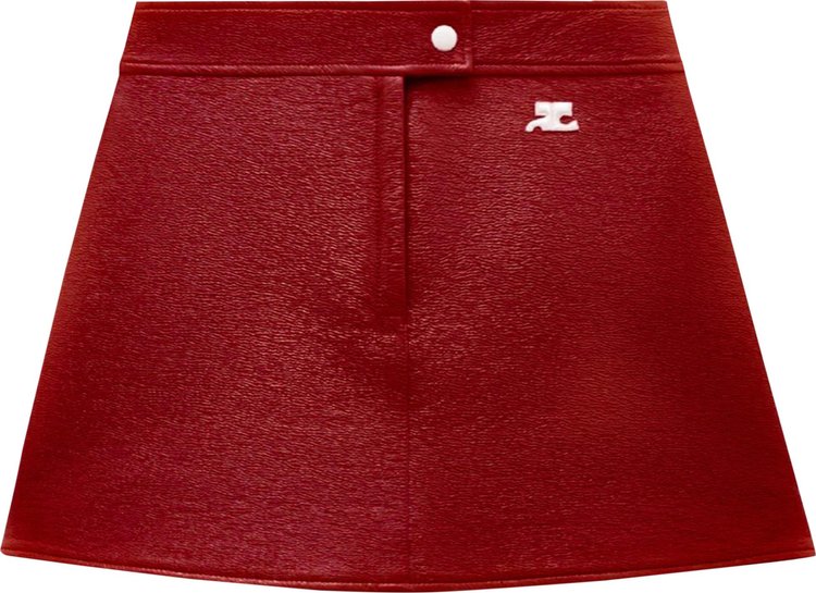 Юбка Courrèges Vinyl Mini Skirt 'Red', красный - фото