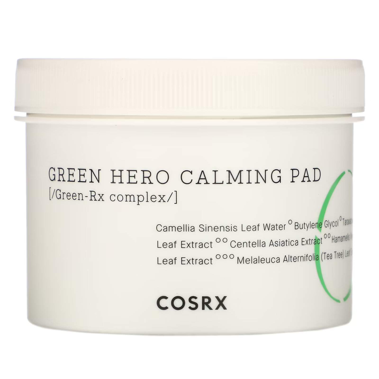 Cosrx, One Step Green Hero Calming Pad, успокаивающие диски, 70 шт., 135 мл (4,56 жидк. унции) - фото