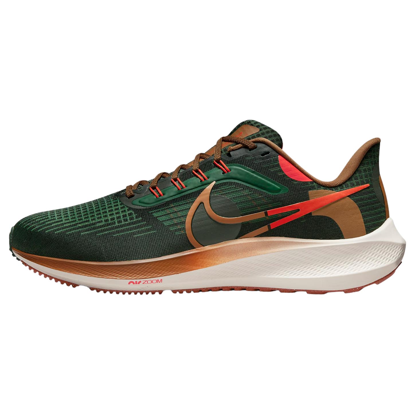 Кроссовки Nike Air Zoom Pegasus 39 A.I.R. Hola Lou, темно-зеленый/коричневый - фото