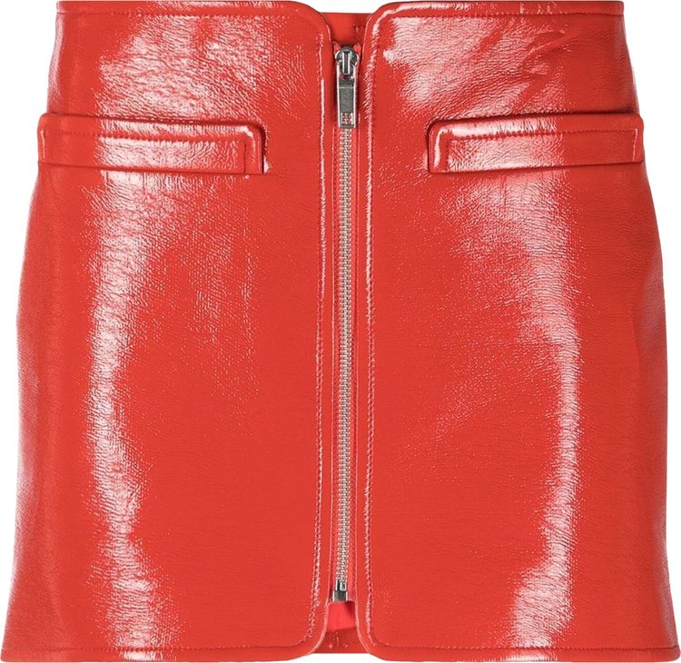 Юбка Courrèges Vinyl Swallow Skirt 'Heritage Red', красный - фото