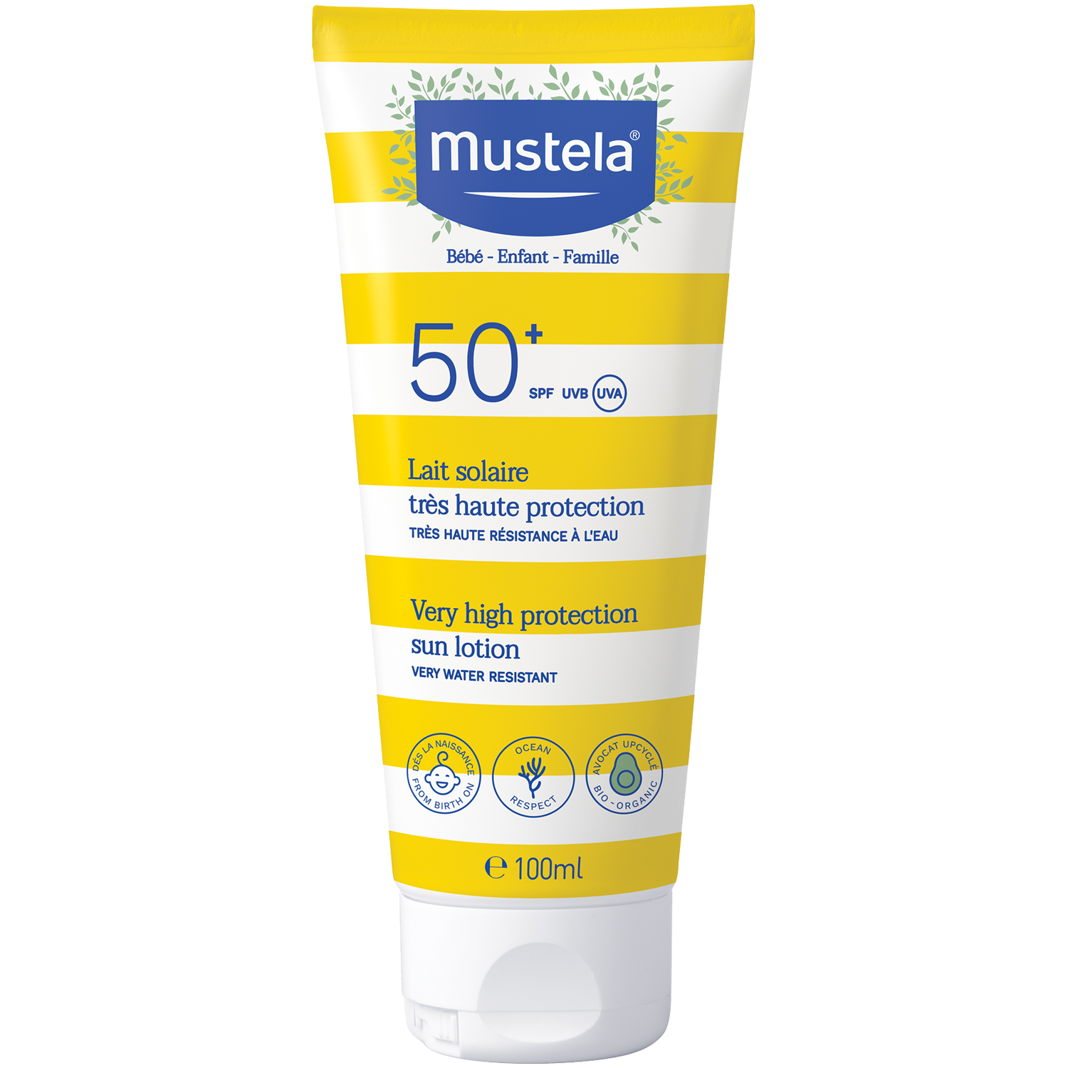 Mustela Lait Solaire защитное молочко с SPF50+ для лица и тела, 100 мл - фото