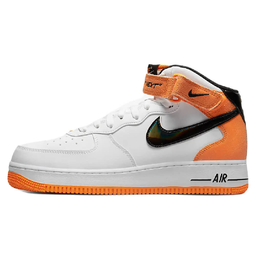 Кроссовки Nike Air Force 1 Mid 07, белый/оранжевый - фото