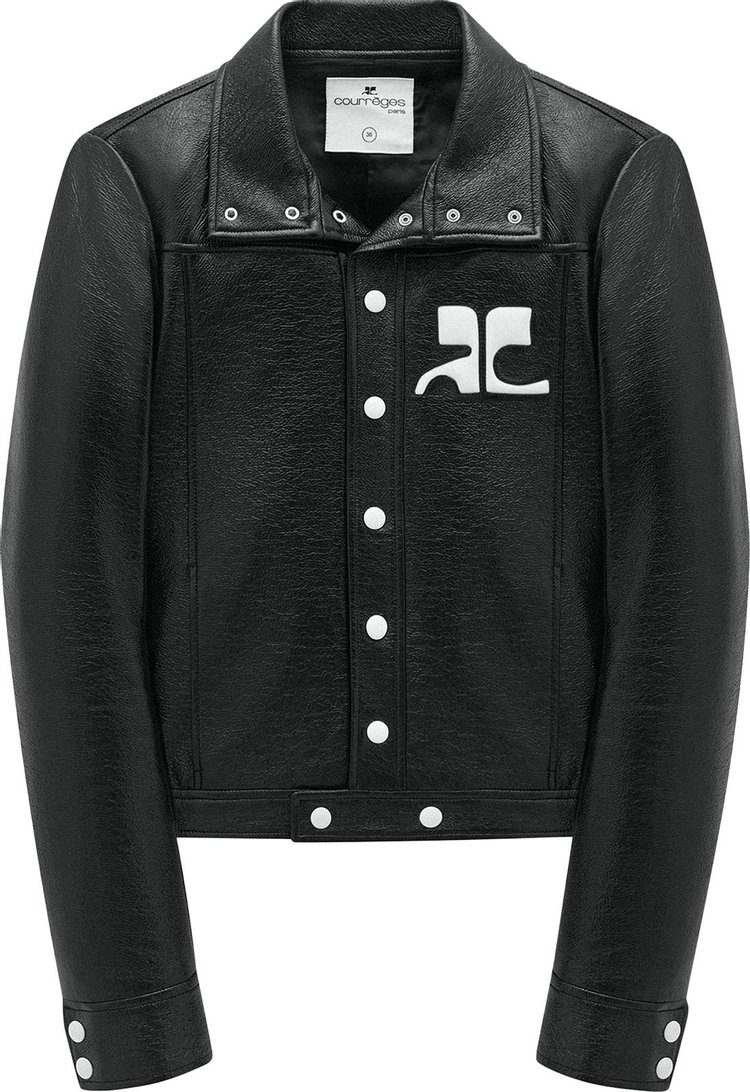 Куртка Courrèges Vinyl Jacket 'Black', черный - фото