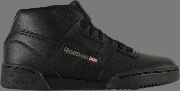 Кроссовки workout mid og j 'black charcoal' Reebok, черный - фото