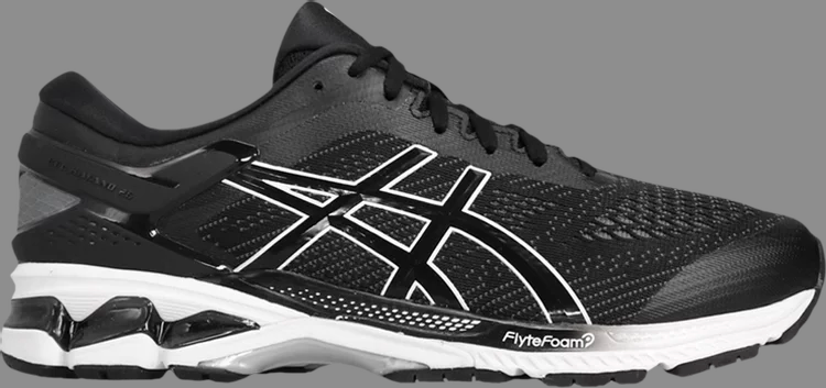 Кроссовки gel kayano 26 'black white' Asics, черный - фото