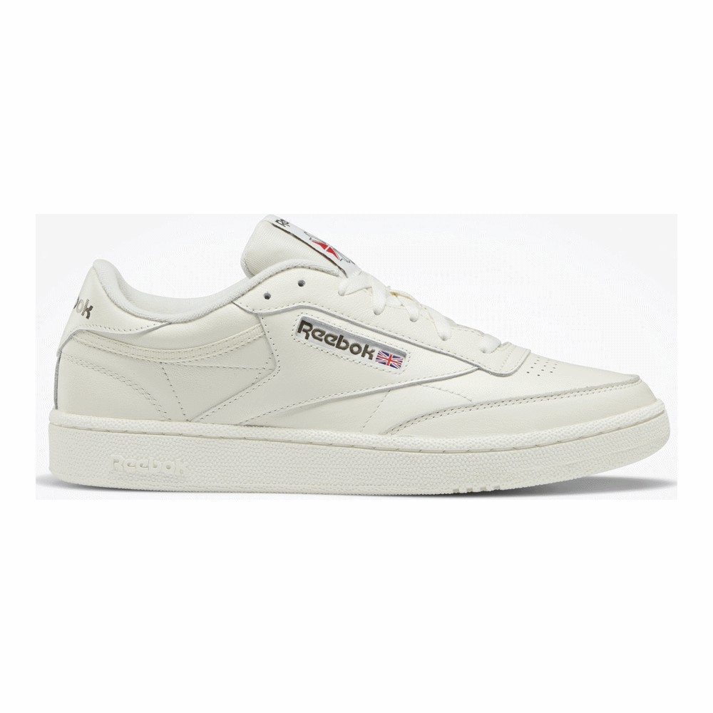 Кроссовки Reebok Classic Club C 85 Unisex, chalk/chalk/army green - фото