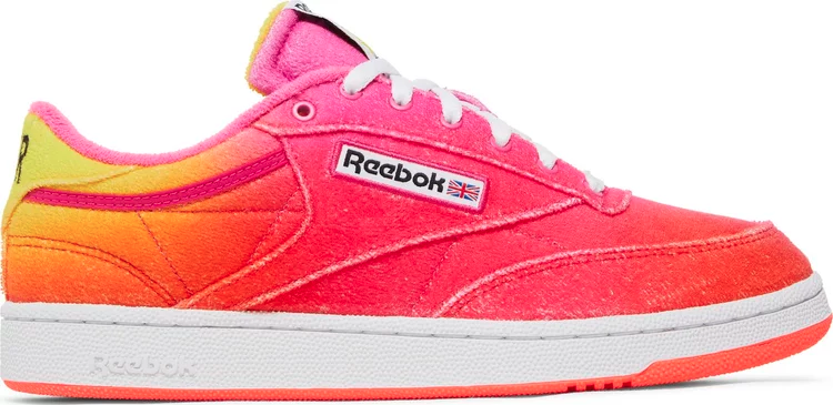 Кроссовки daniel moon x club c 85 'atomic pink alert yellow' Reebok, розовый - фото