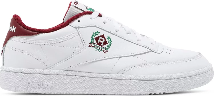 Кроссовки club c 85 'og crest - white classic burgundy' Reebok, белый - фото