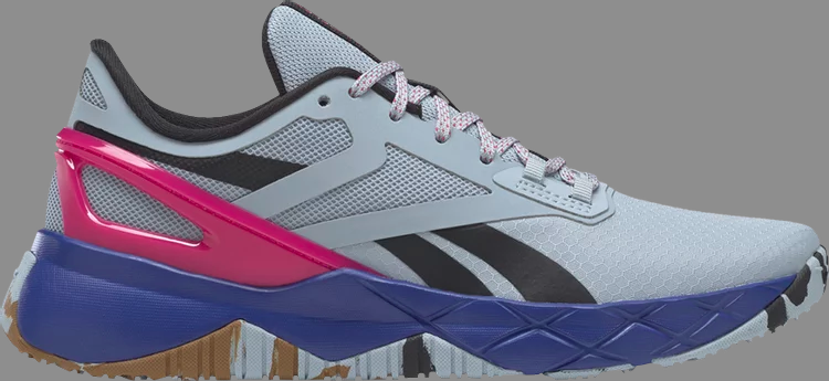 Кроссовки wmns nanoflex tr 'gable grey pursuit pink' Reebok, серый - фото