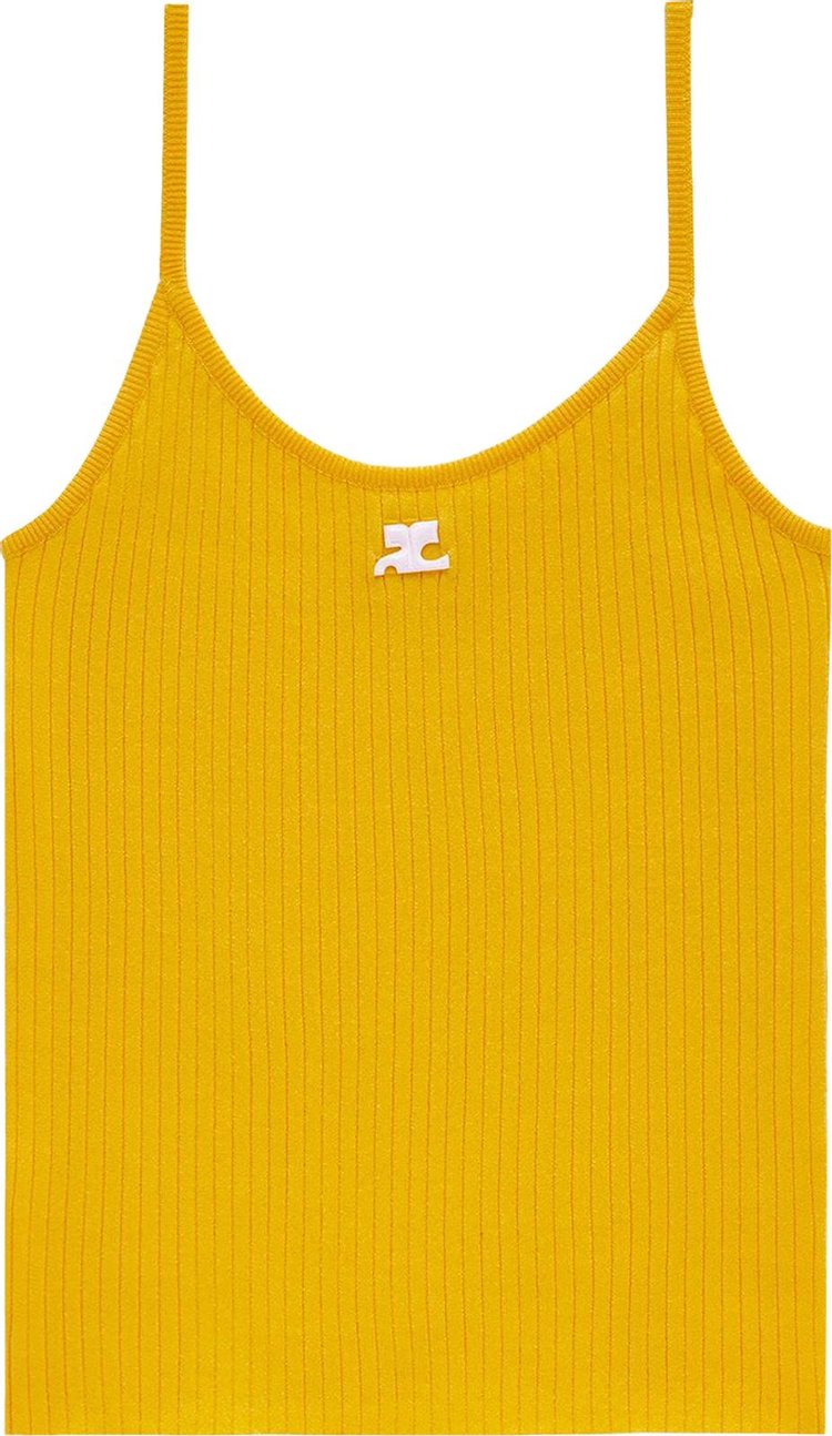 Топ Courrèges Knit Tank Top 'Ochre', оранжевый - фото