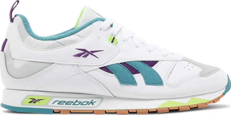 Кроссовки classic leather rc 1.0 'white regal purple' Reebok, белый - фото