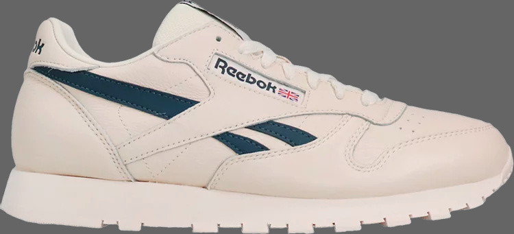 Кроссовки classic leather mu 'classic white' Reebok, загар - фото