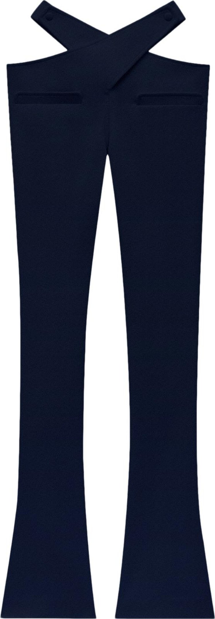 Брюки Courrèges Stretch Crepe Criss Cross Trouser 'Navy', синий - фото