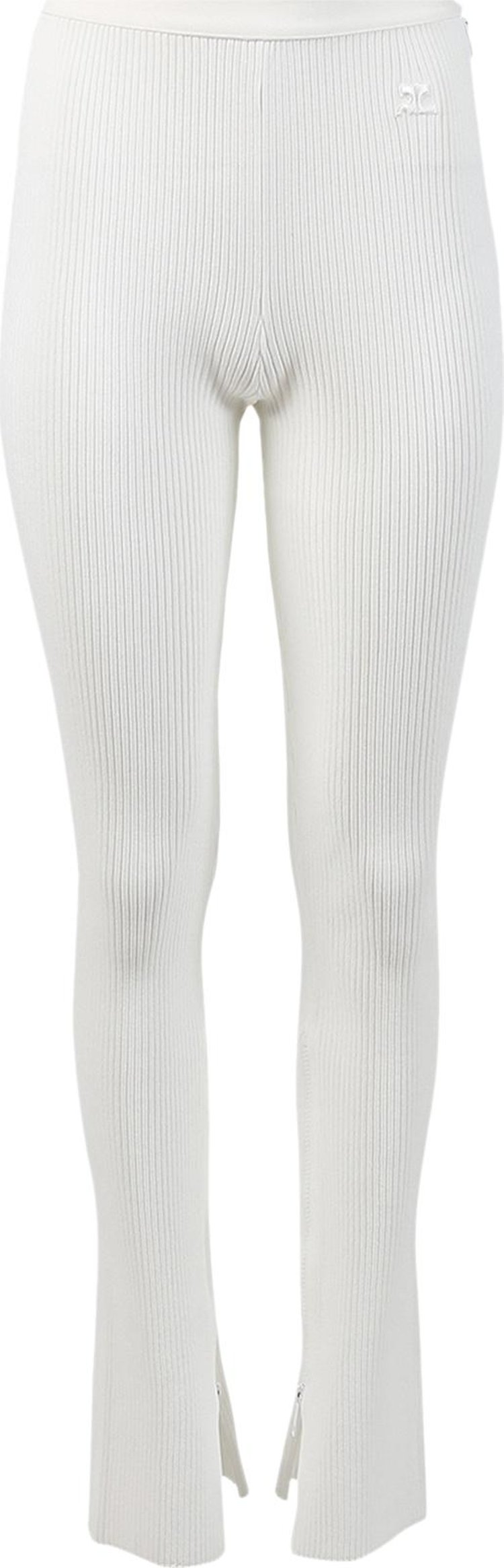 Брюки Courrèges Rib Knit Trouser 'White', белый - фото