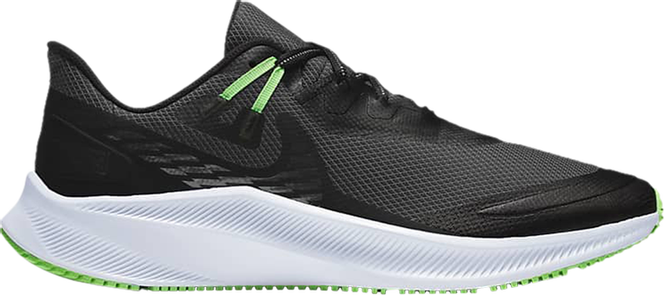 Кроссовки Nike Quest 3 Shield 'Black Poison Green', черный - фото