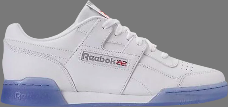 Кроссовки Reebok Workout Plus, белый/серый/голубой - фото