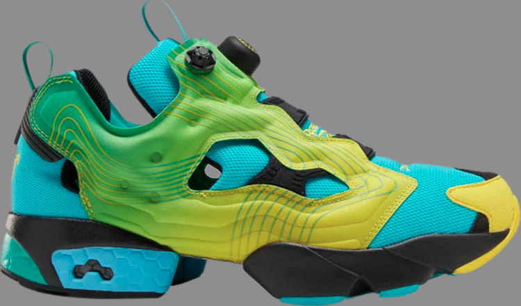 Кроссовки chromat x instapump fury og 'emerald' Reebok, синий - фото