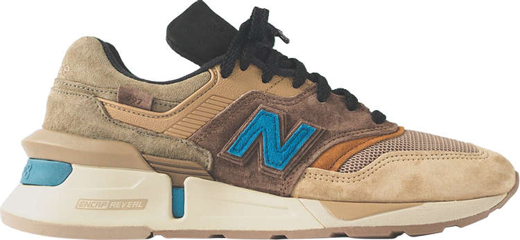 Лимитированные кроссовки New Balance Kith x nonnative x 997S Fusion 'Dune', коричневый - фото