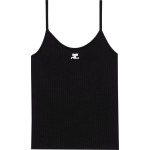 Топ Courrèges Rib Knit Tank Top 'Black', черный - фото