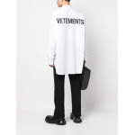 VETEMENTS рубашка с длинными рукавами и логотипом, белый - фото 2