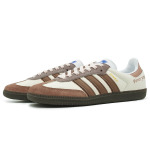 Кроссовки adidas originals SAMBA OG Skateboarding Shoes Unisex Low-top White/Brown, белый - фото 3