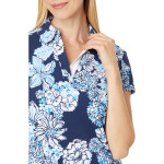 Поло Lilly Pulitzer Frida Polo UPF 50+, цвет Low Tide Navy Bouquet All Day - фото 3