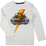 Футболка Appaman Muscle Car Graphic Long Sleeve Tee, цвет Cloud Heather - фото