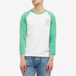 Футболка Sporty & Rich Emblem Baseball T-Shirt, цвет White & Verde - фото 2