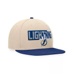 Мужская кремовая/синяя кепка Tampa Bay Lightning Goalaso Snapback Fanatics, слоновая кость/кремовый - фото 2