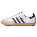 Кроссовки adidas originals Samba Skateboarding Shoes Unisex Low-top White/blue, белый/синий - фото 3