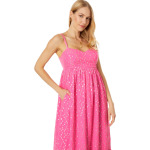 Платье Lilly Pulitzer Hiedi Maxi Dress, цвет Aura Pink Viscose Metallic Clip Dobby - фото 3