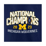 Мужская темно-синяя футболка Michigan Wolverines College Football Playoff National Champions Schedule 2023 Fanatics, синий - фото 3