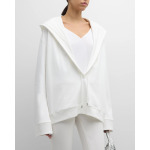 Флисовая толстовка Cocoon с V-образным вырезом Courreges, цвет Heritage White - фото