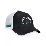 Мужская черная/белая регулируемая кепка San Jose Sharks Free Kick Trucker Fanatics, черный - фото