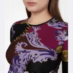 Тонкое подтянутое боди Versace, фиолетовый - фото 3