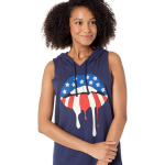 Платье Chaser Patriot Lips Cotton Fleece Sleeveless Hoodie Dress, цвет Avalon - фото 2