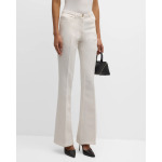 Свободные брюки Bootcut из твила Courreges, цвет Off White - фото