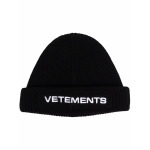 VETEMENTS шапка бини с логотипом, черный - фото