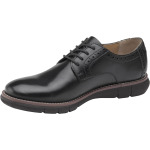 Оксфорды Holden Plain Toe Johnston & Murphy, цвет Black Full Grain/Gray Sole - фото