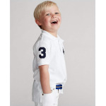 Классическая сетчатая рубашка-поло с короткими рукавами и логотипом Polo Ralph Lauren Little Boys 2T-7, белый - фото 4