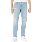 Брюки Just Cavalli Just Super Slim-Fit Pants with Studs At Rips, цвет Blue Denim - фото 4