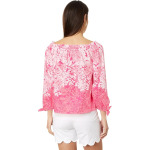 Топ Lilly Pulitzer Jamielynn Long Sleeve Off The Shoulder, цвет Roxie Pink Shadow Dancer Engineered - фото 2