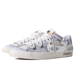 Кроссовки Nike Blazer Skateboarding Shoes Men Low-top White/Blue/Purple, белый - фото 3