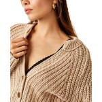 Укороченный хлопковый кардиган Sweet Nothing Free People, цвет Tan/Beige - фото 4