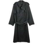 Yohji Yamamoto K-Chin Flap trench coat, черный - фото